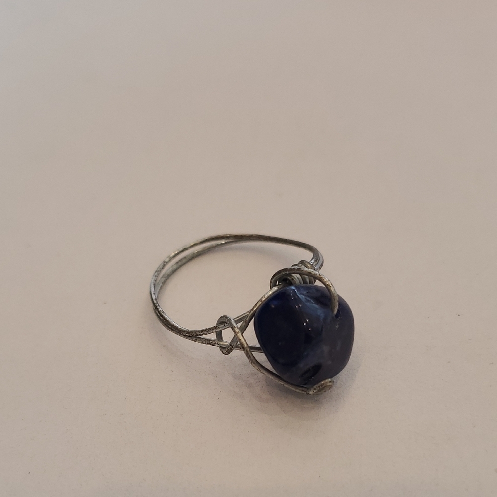 Handmade Wire Wrapped Stone Ring #4037